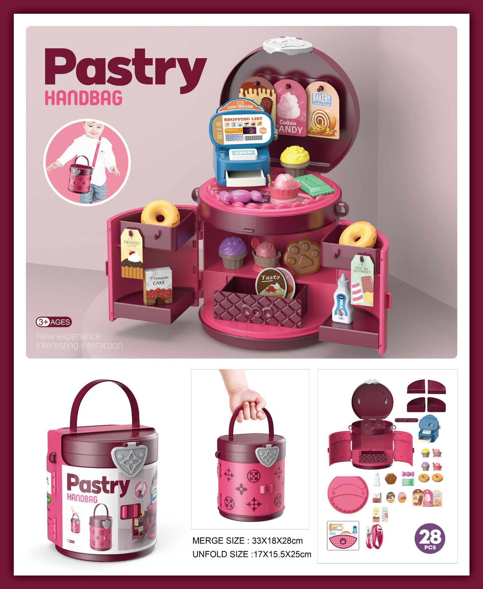 Children's simulation scene bucket bag toy