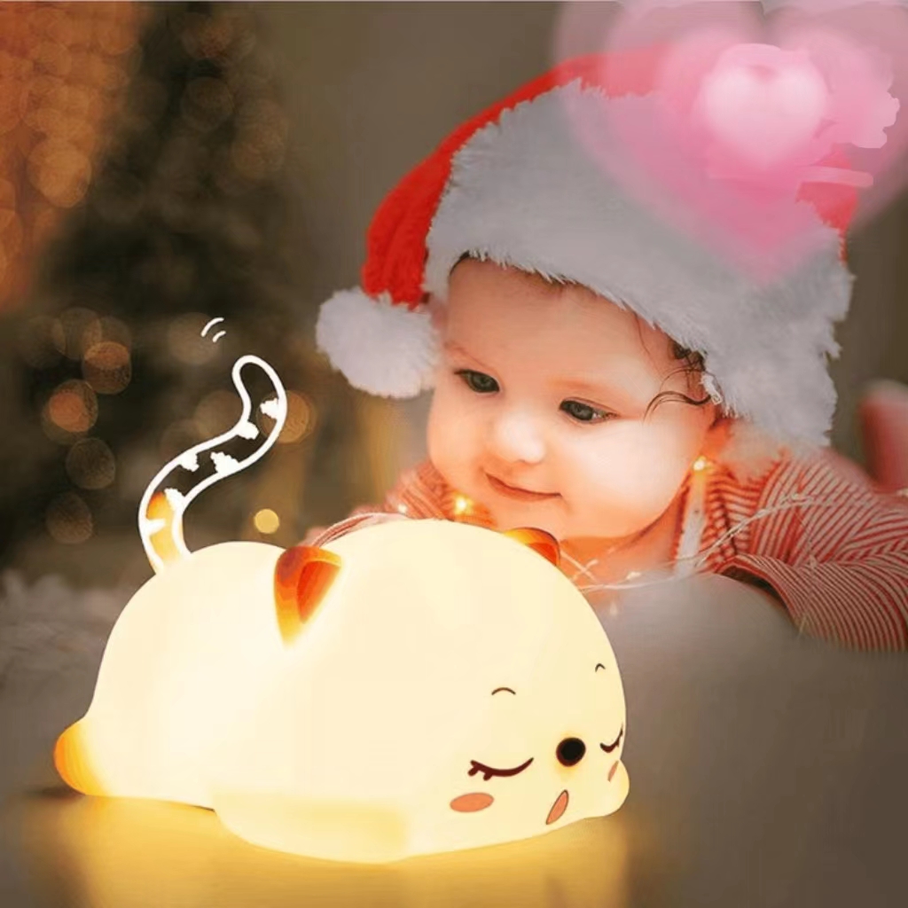 🔥Colorful Cat LED Dimming Night Light😺