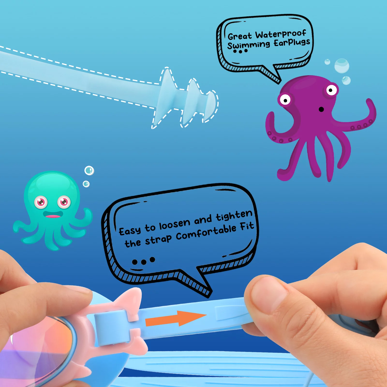 🏄‍♂️ Kids Swim Goggles for Age 3-15 Boys Girls