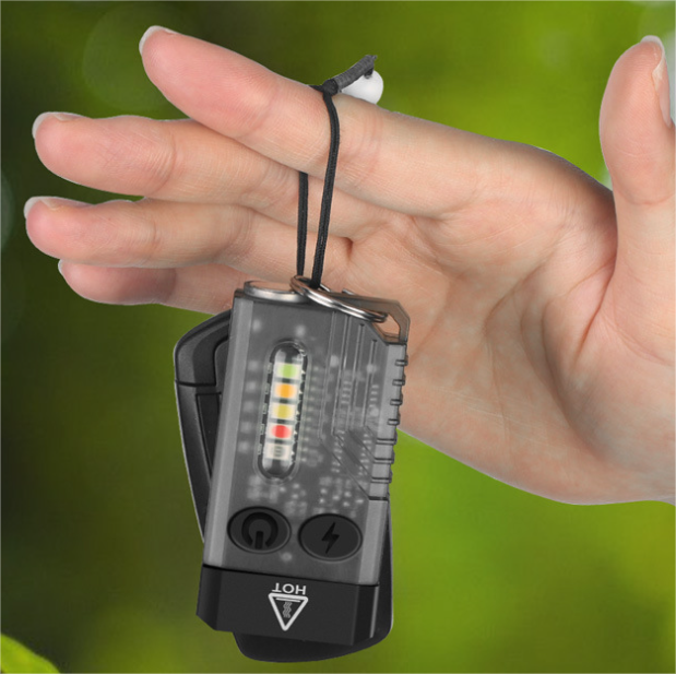 Small Powerful EDC Flashlight with Red UV Blue Light -Super Bright 1000LM