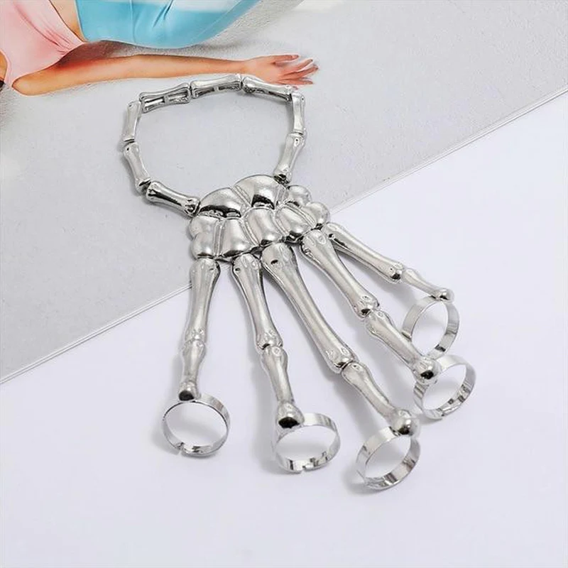 ☠️👻Hand Skull Skeleton Bracelet