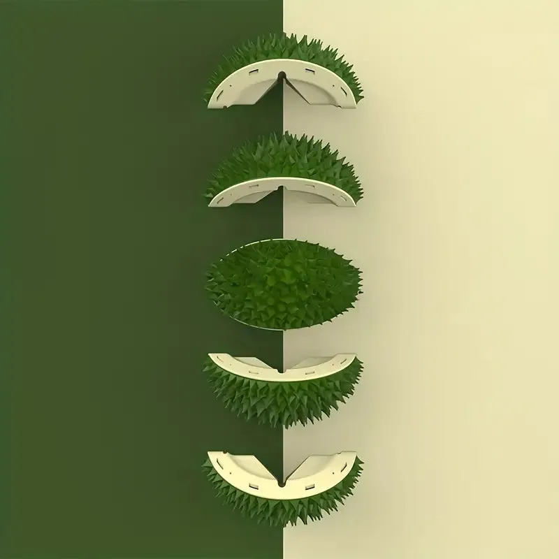 Cat Toys Corner Scratcher Comb Self-Adhesive Cute Durian