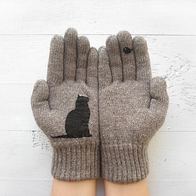 🎁Warm Gift-🐱Cat Fan Woolen Gloves
