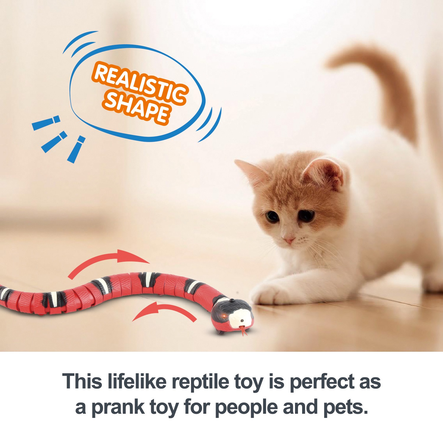  😻Smart Sensing Snake Electron Interactive Cat Toys