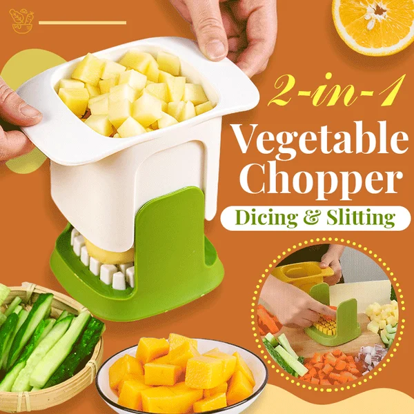 🔥BIG SALE 🔥2-in-1 Vegetable Chopper Dicing & Slitting