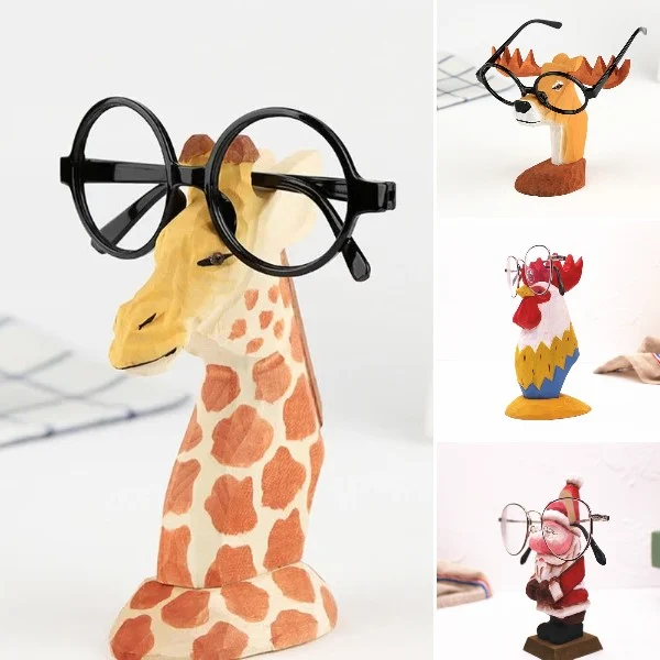 🐅🦓🎅🐓 3D Animal Spectacle Stand Made of Wood
