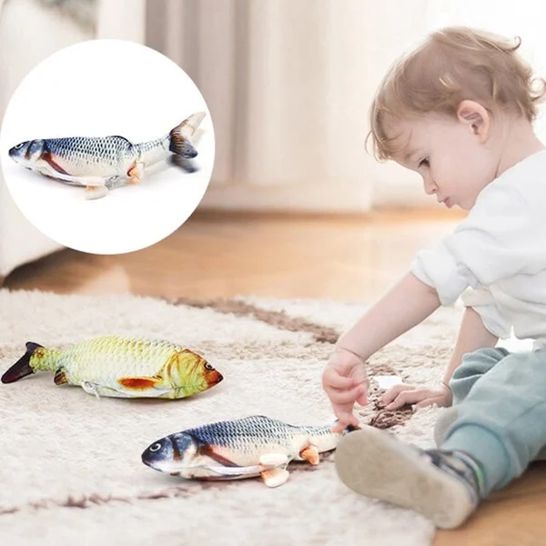 🔥Last Day Promotion - Electric Moving Fish Interactive Plush Toys