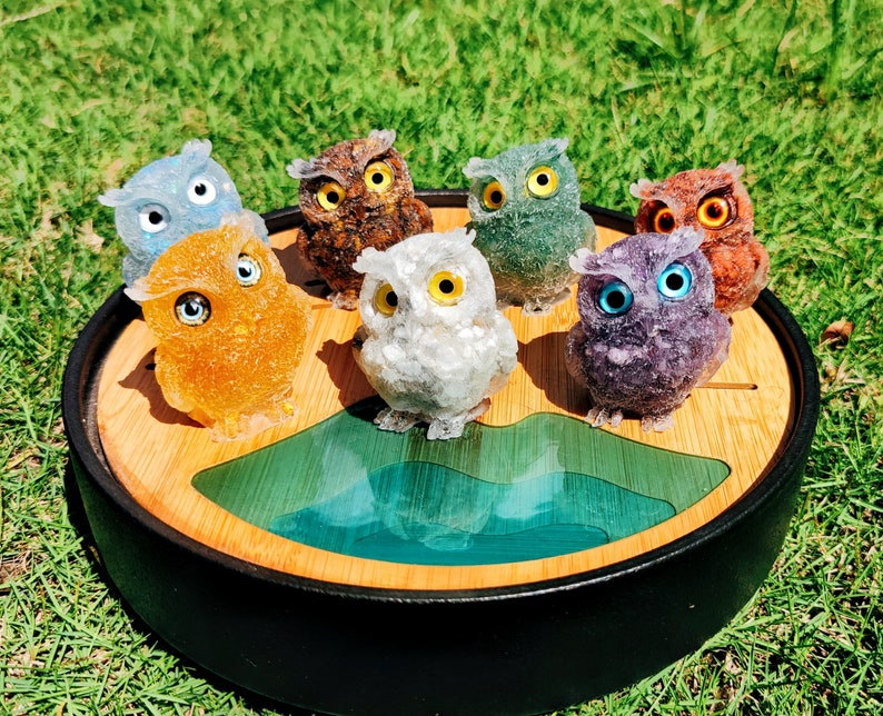 🔥NEW ARRIVAL🔥Natural Crystal Stone Owl Decoration🦉