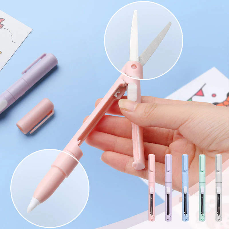 ✂️Mini Folding Pen Scissors Graving Knife for Kids👼-Buy 1 Get 1 Free