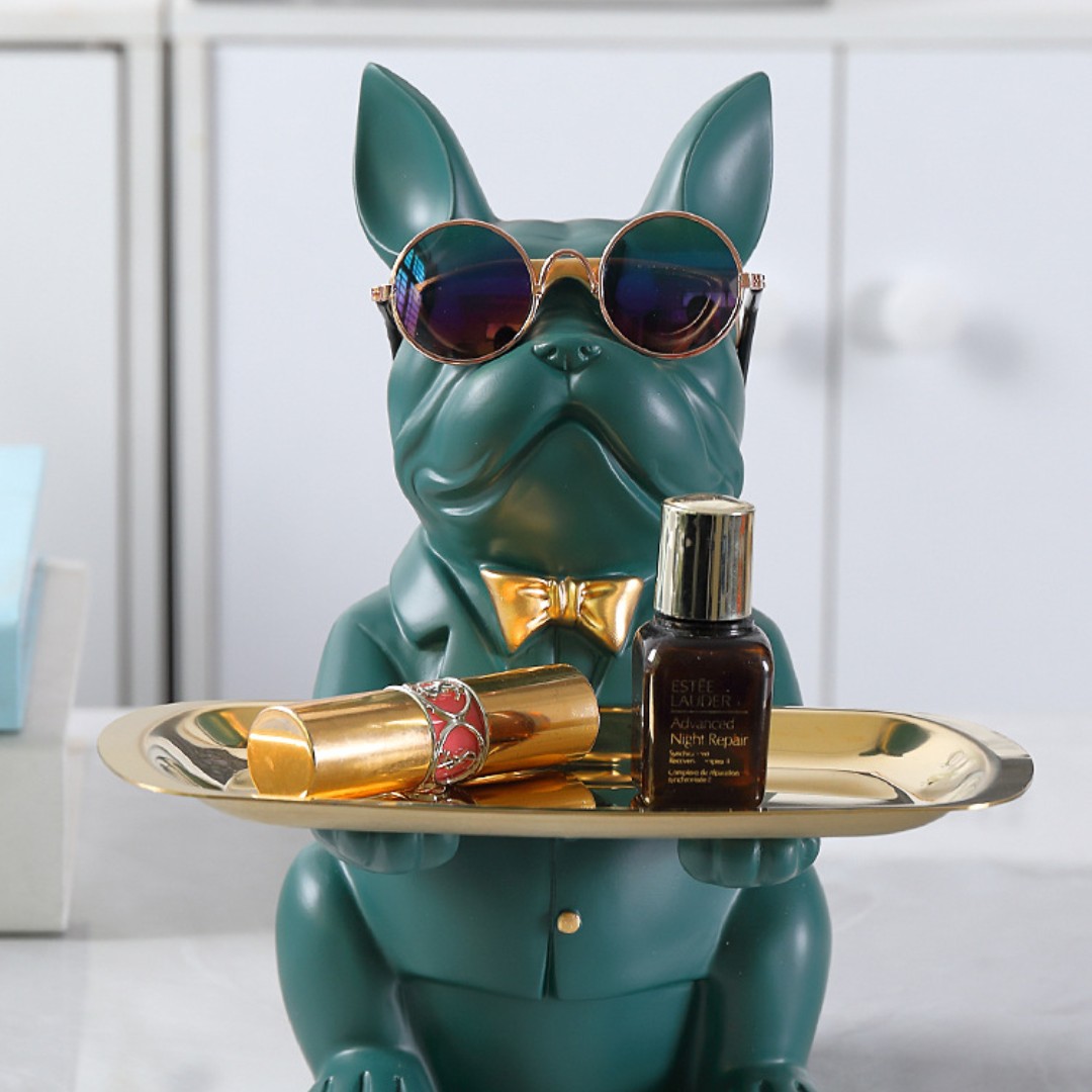 Big Mouth French Bulldog Butler Storage Box with Tray Nordic Table