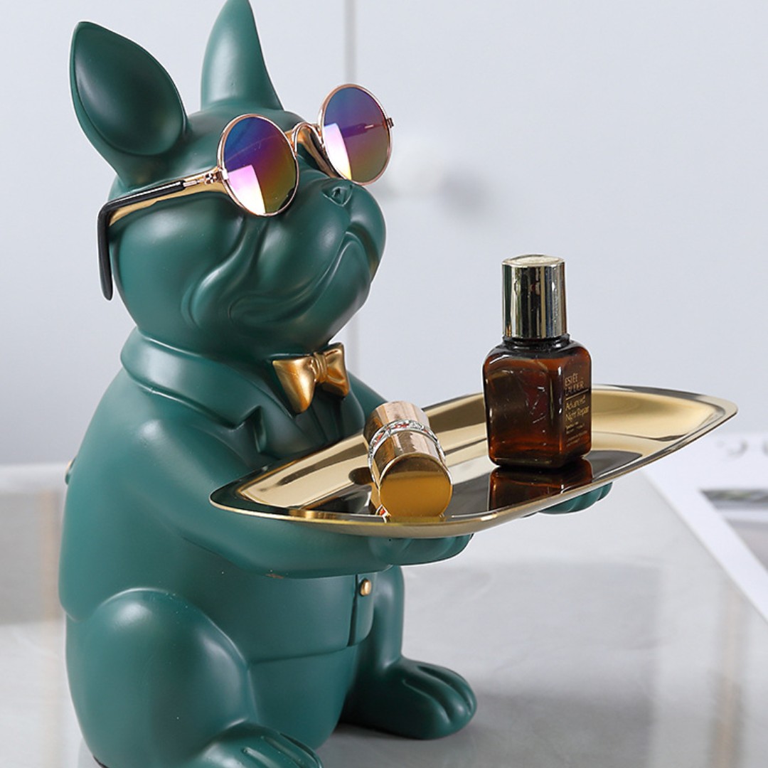 Big Mouth French Bulldog Butler Storage Box with Tray Nordic Table