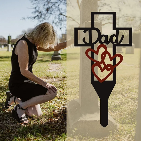 💖Cemetery Memorial Cross Stake for Parents