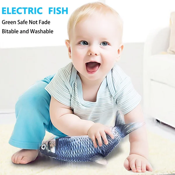 🔥Last Day Promotion - Electric Moving Fish Interactive Plush Toys