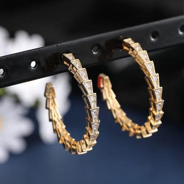 ✨Best Gift🎁Large Hoop | Gold Chain Hoop Earrings