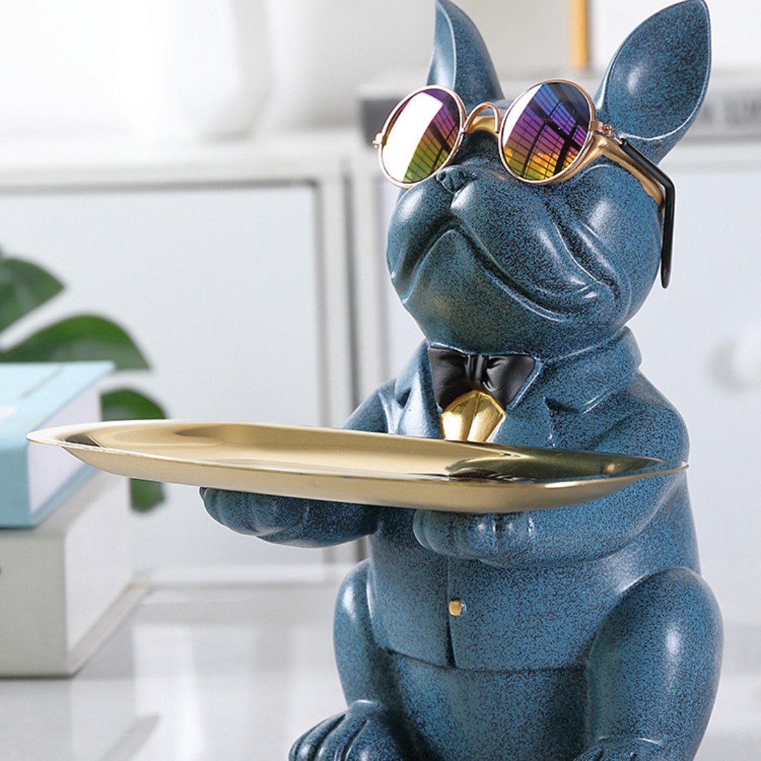 Big Mouth French Bulldog Butler Storage Box with Tray Nordic Table