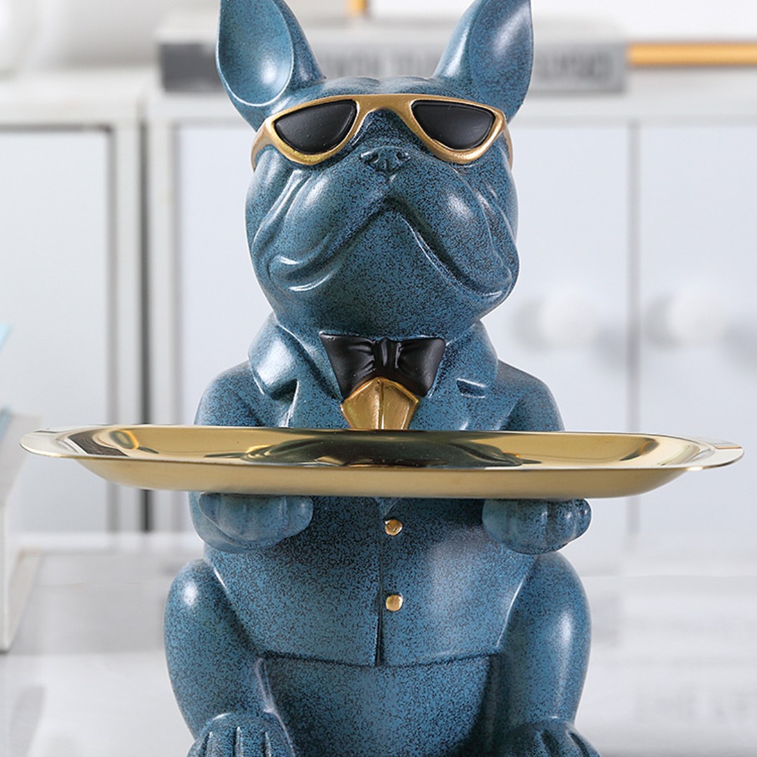 Big Mouth French Bulldog Butler Storage Box with Tray Nordic Table