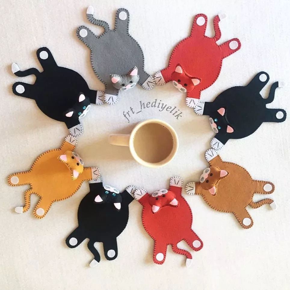 🤣Funny Gift-Cute Cat Coasters🐱