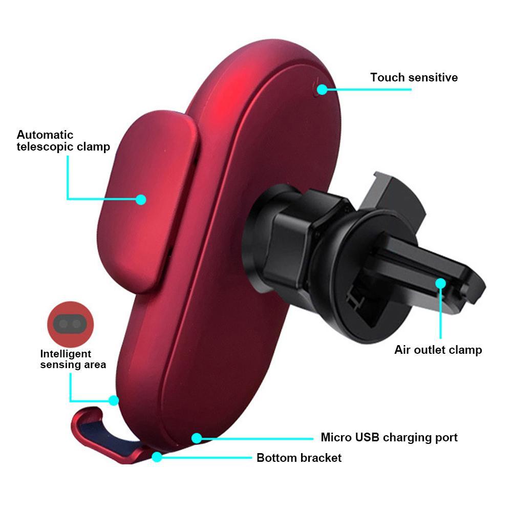 CAR WIRELESS AUTO-SENSING CHARGER PHONE HOLDER