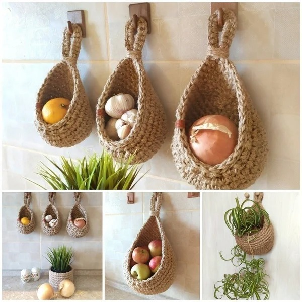 LAST DAY 50% OFF Hanging Wall Vegetable Fruit Baskets