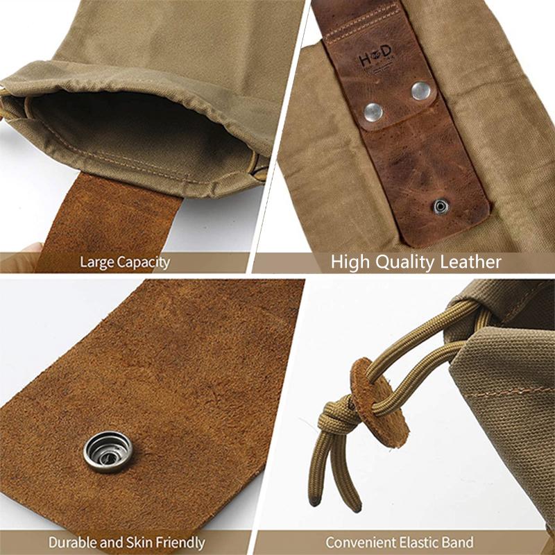 🔥HOT SALE🔥-Belt Leather And Canvas Bushcraft Bag