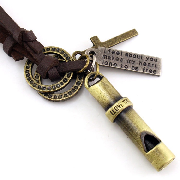 🔥NEW ARRIVAL🎁I love you whistle Necklace & Lock Ring