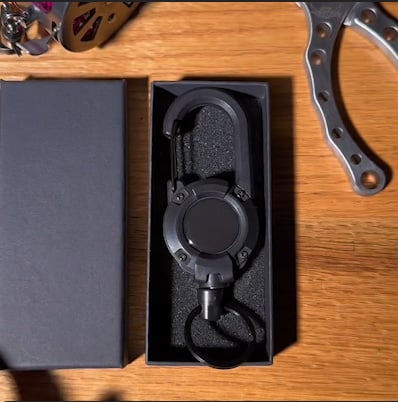 💥Outdoor Automatic Retractable Wire Rope Luya Tactical Keychain