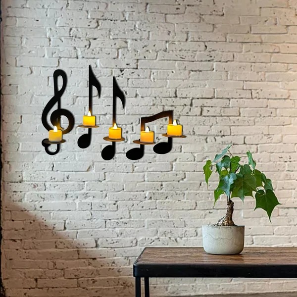 🔥HOT-49%OFF🔥Black Music Note Wall Sconce💡
