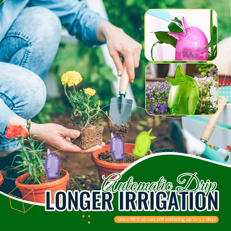 Last day sale-49% off🐦Self Spike Planter Drip Watering Bird