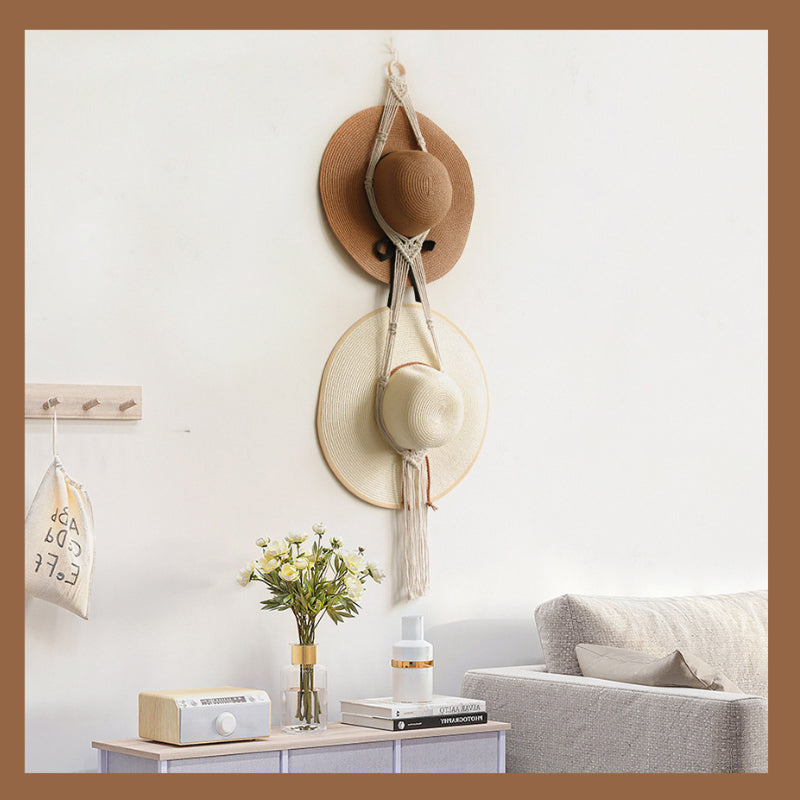 ☀Handmade Linen Decorative Boho Hat Rack For Wall Hanging🌈