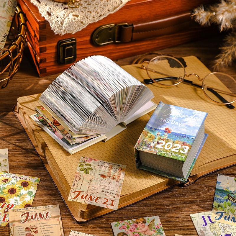 365 retro material tear calendar