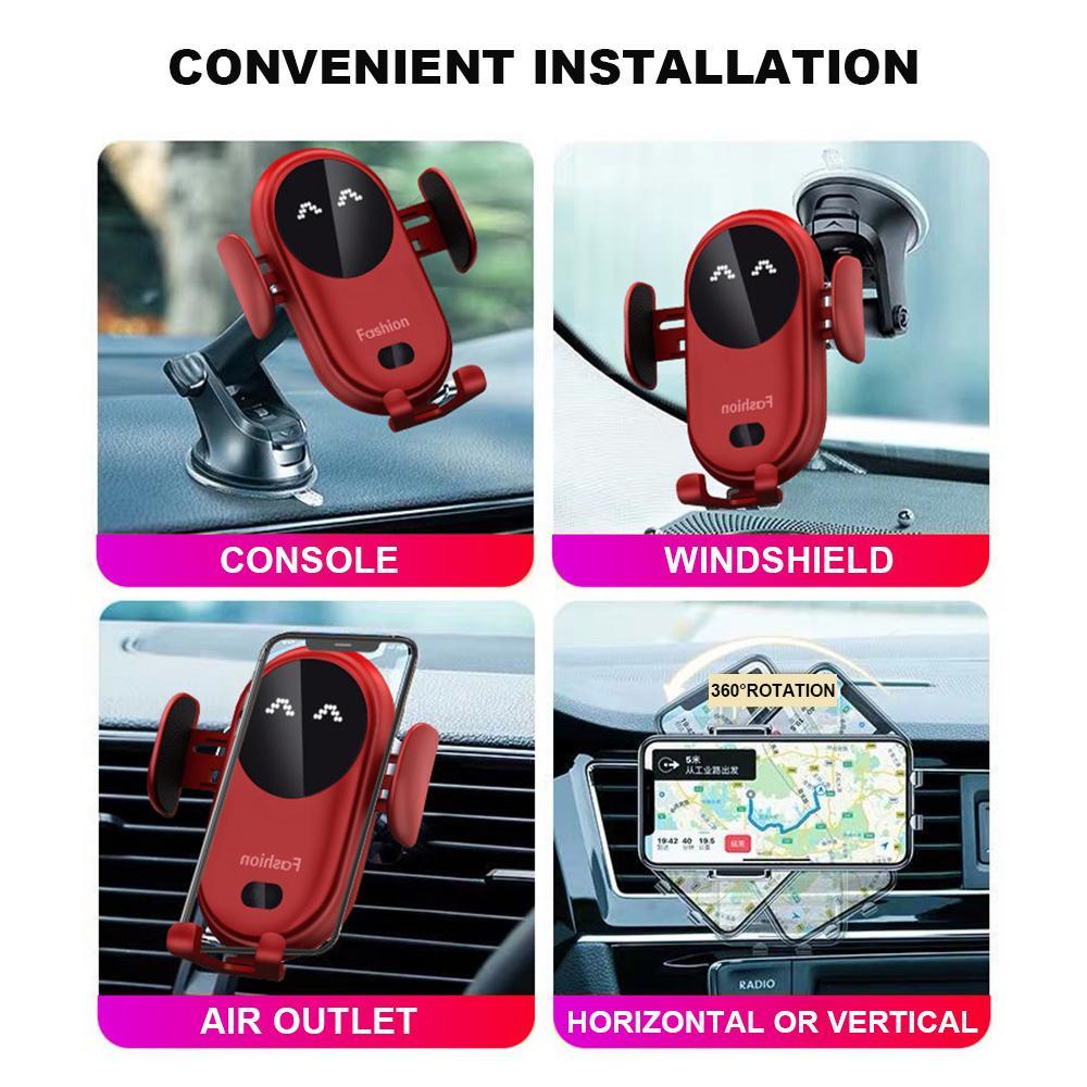 CAR WIRELESS AUTO-SENSING CHARGER PHONE HOLDER