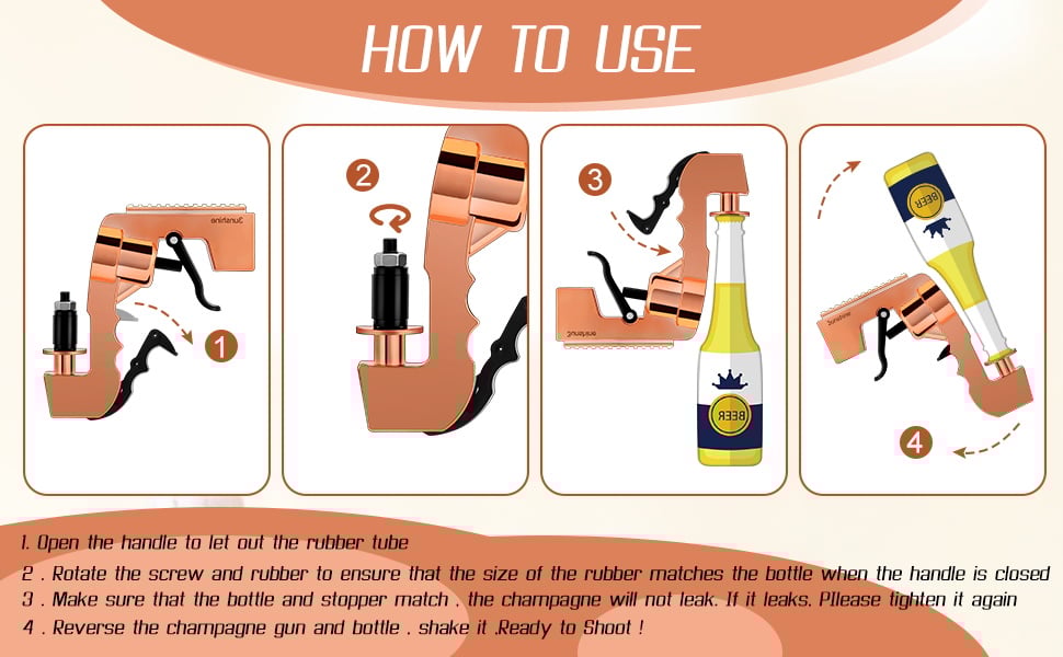 How to use the champagne gun 