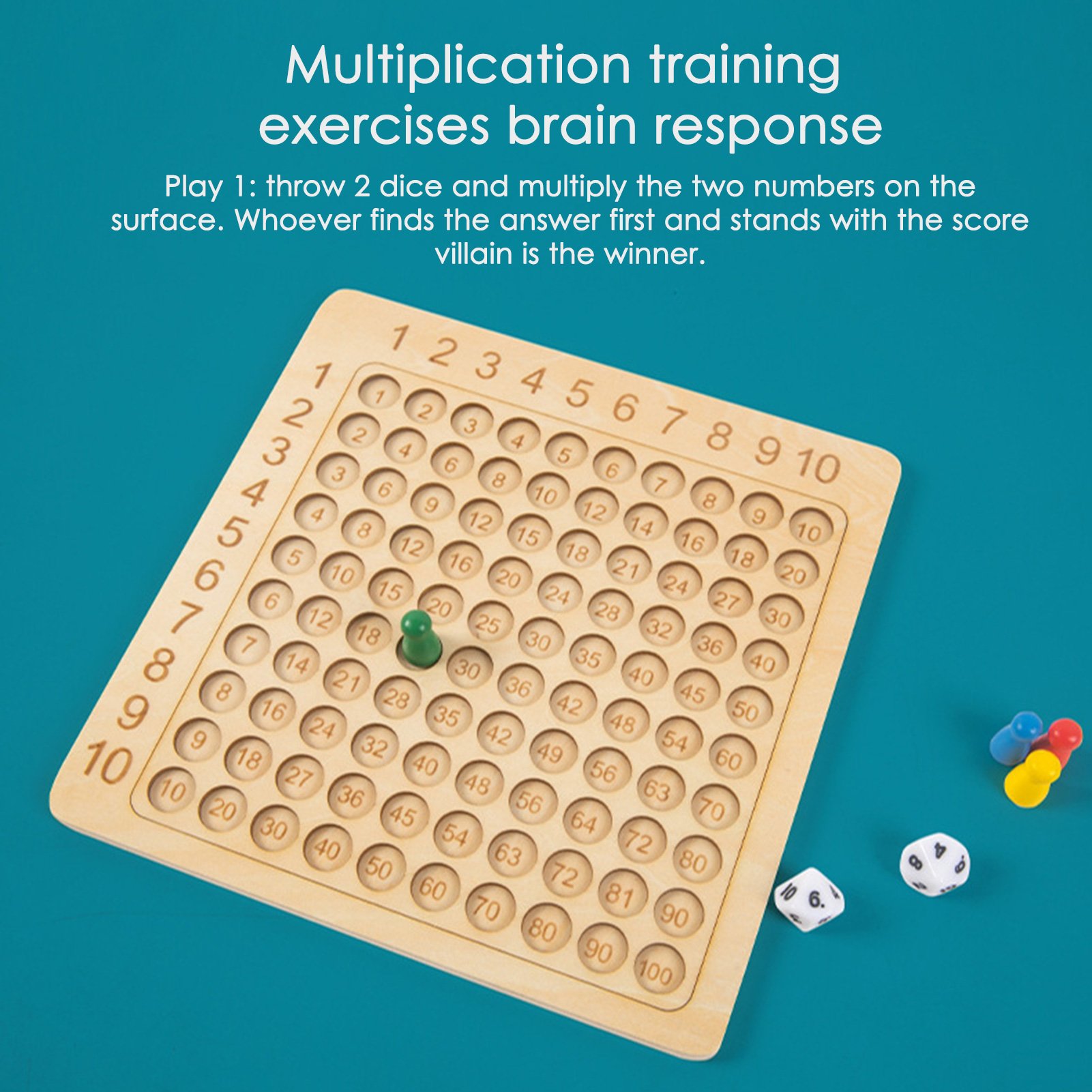 Wooden Multiplication Board Game
