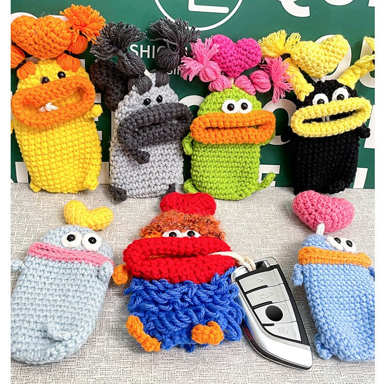 🎁Creative pull-out Hand Knitted Wool Car Key Cover-🔥Buy More Save More🔥