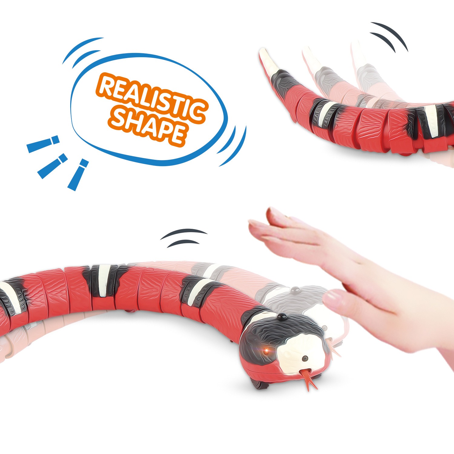  😻Smart Sensing Snake Electron Interactive Cat Toys