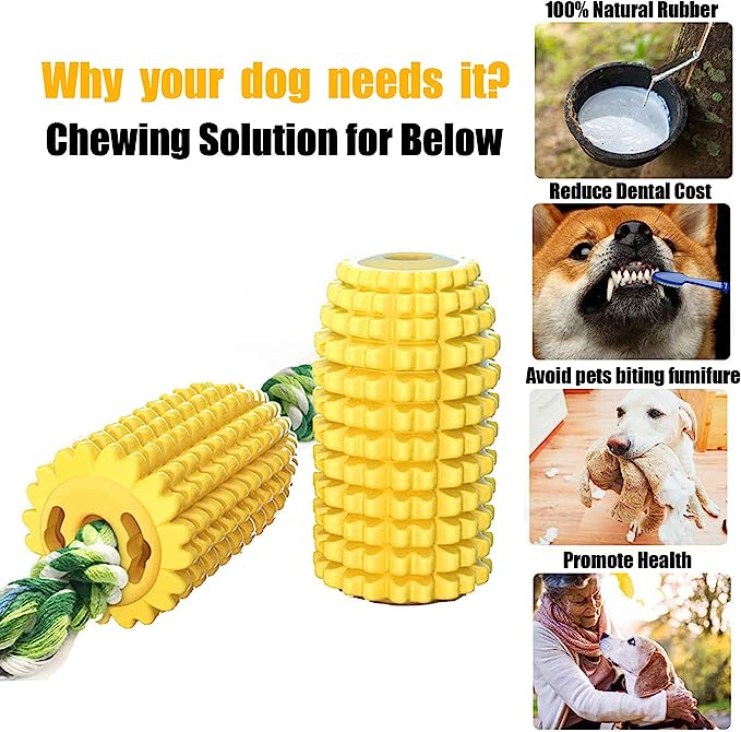🐶Teething Squeaky Corn Toy🌽