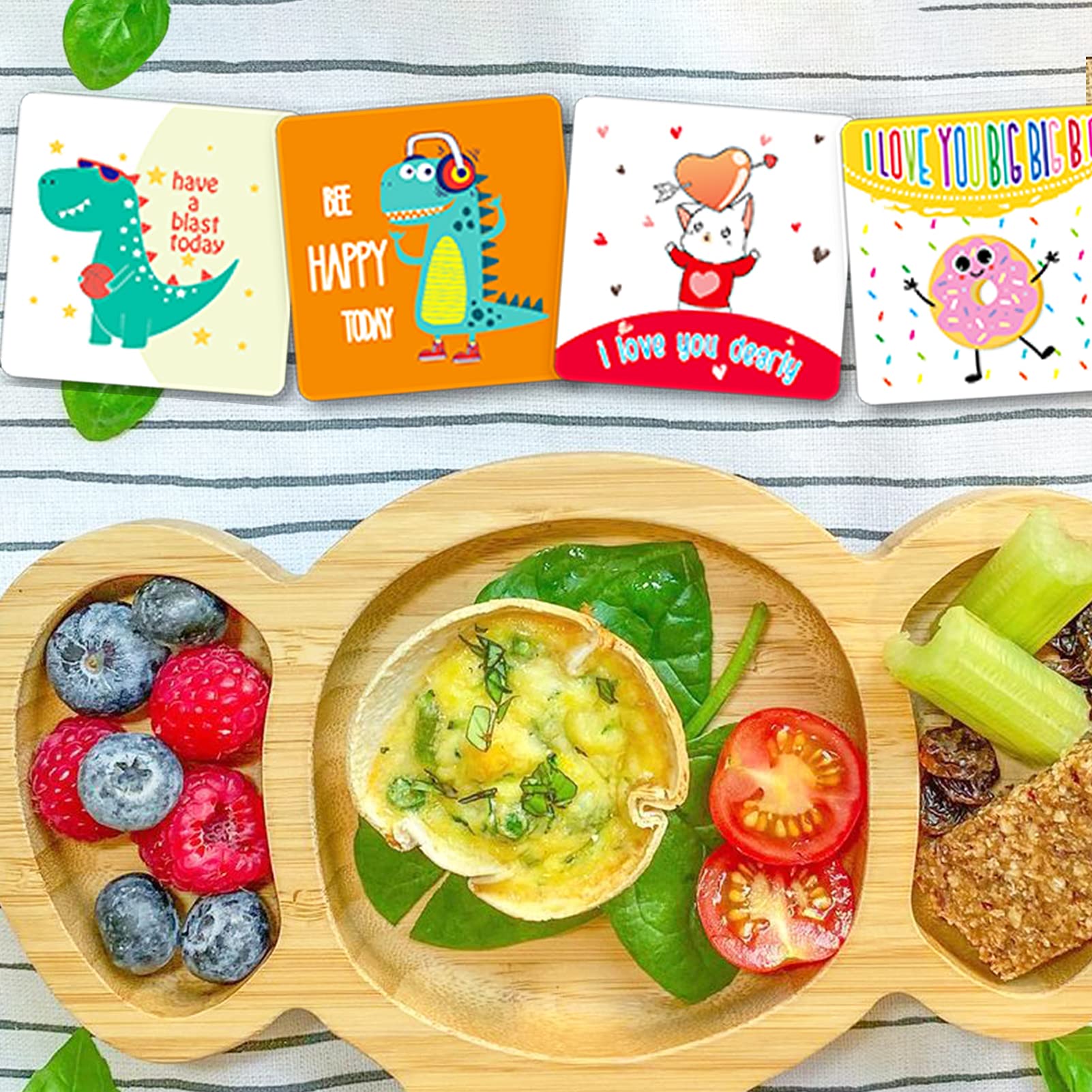 🔥NEW ARRIVAL🌈Pack of 60 Motivational Lunch Cards for Kids🎁