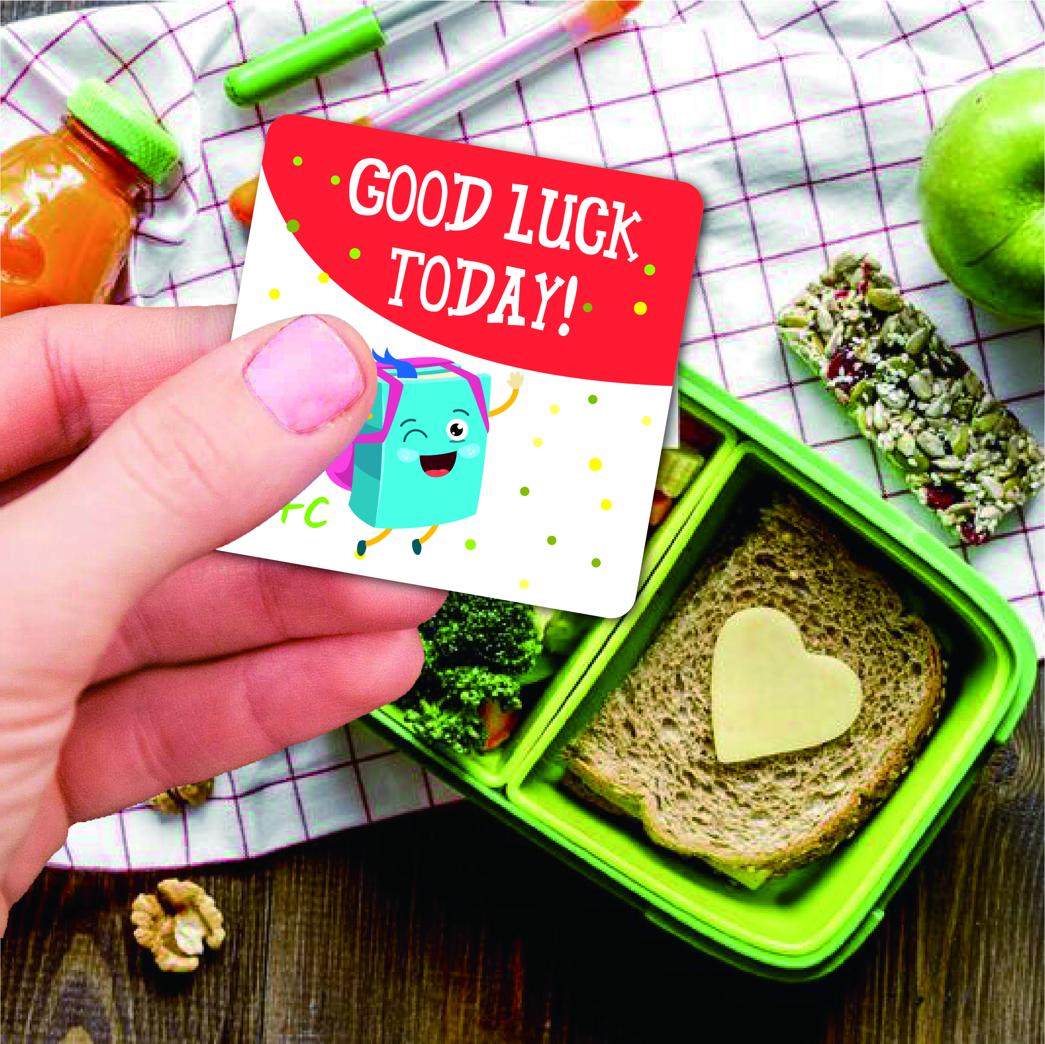 🔥NEW ARRIVAL🌈Pack of 60 Motivational Lunch Cards for Kids🎁