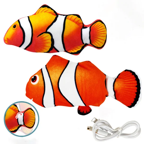 🔥Last Day Promotion - Electric Moving Fish Interactive Plush Toys