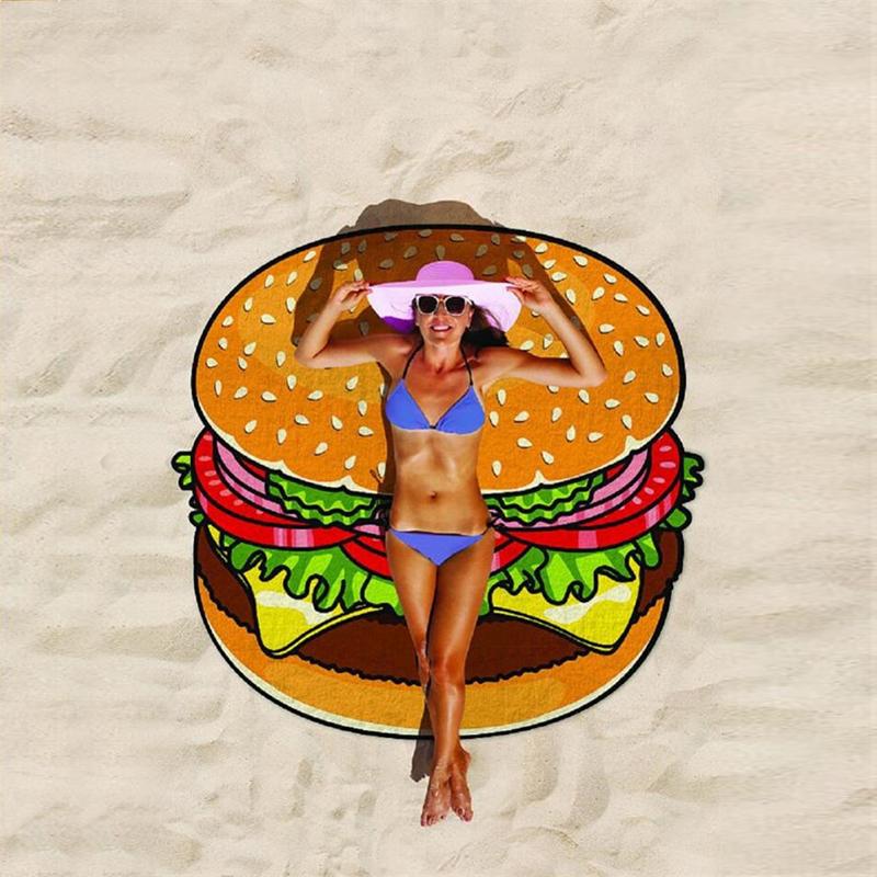 Fun And Fancy Beach Towel🍩🍕🍟
