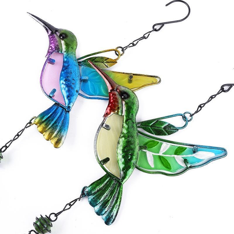 Metal Hummingbird Wind Chimes