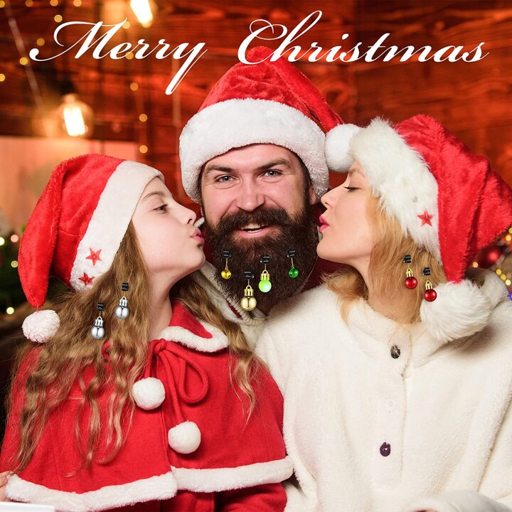 (🎄 Early Christmas Deals -40% Off ) Mini Fun Christmas Ornaments - Mustache Clips - 🎁 Funniest Prank Gifts