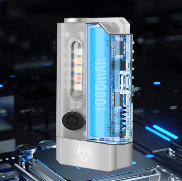Small Powerful EDC Flashlight with Red UV Blue Light -Super Bright 1000LM