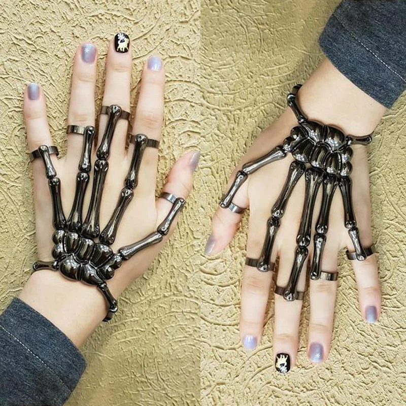 ☠️👻Hand Skull Skeleton Bracelet