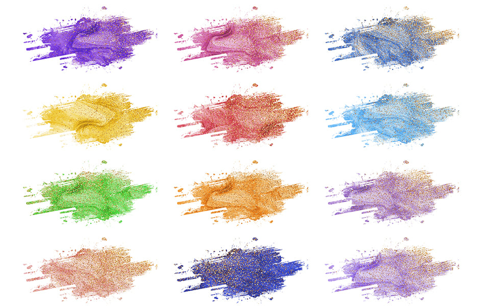 12 Colorful Ink for Glass Dip Pen