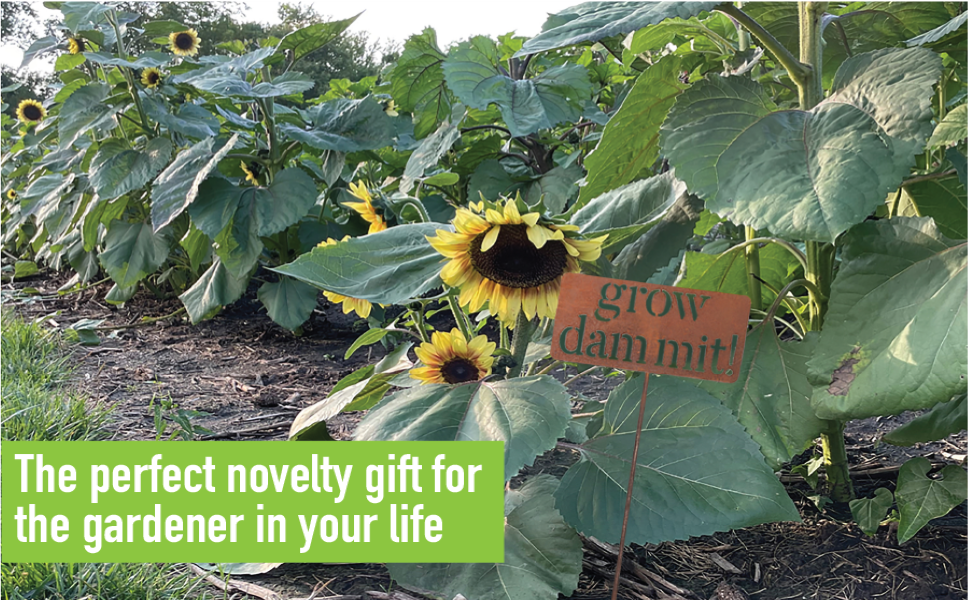 🔥 NEW ARRIVAL 🎁 grow. dammit. Funny Metal Garden Marker Stake Sign