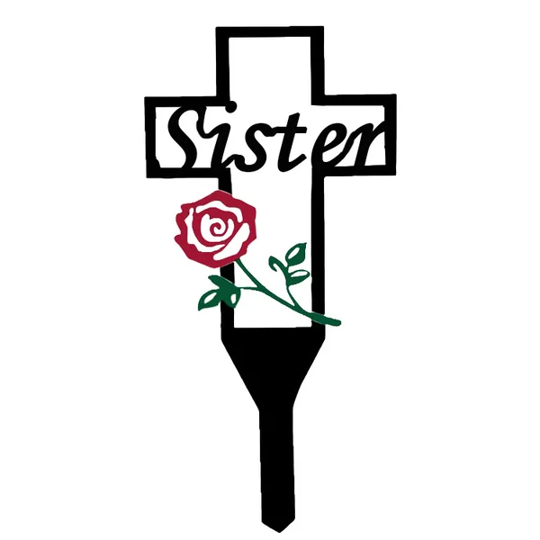 💖Cemetery Memorial Cross Stake for Parents