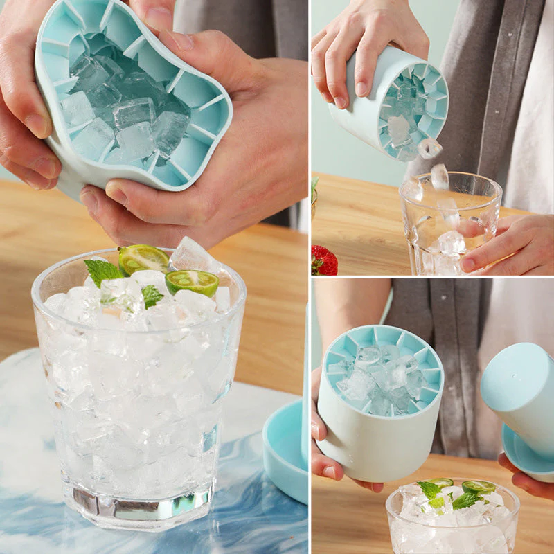 Cylindrical Silicone Ice Cube Mold