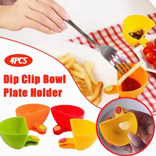 🍟Dip Clip Bowl Plate Holder(4 Pcs/Set)