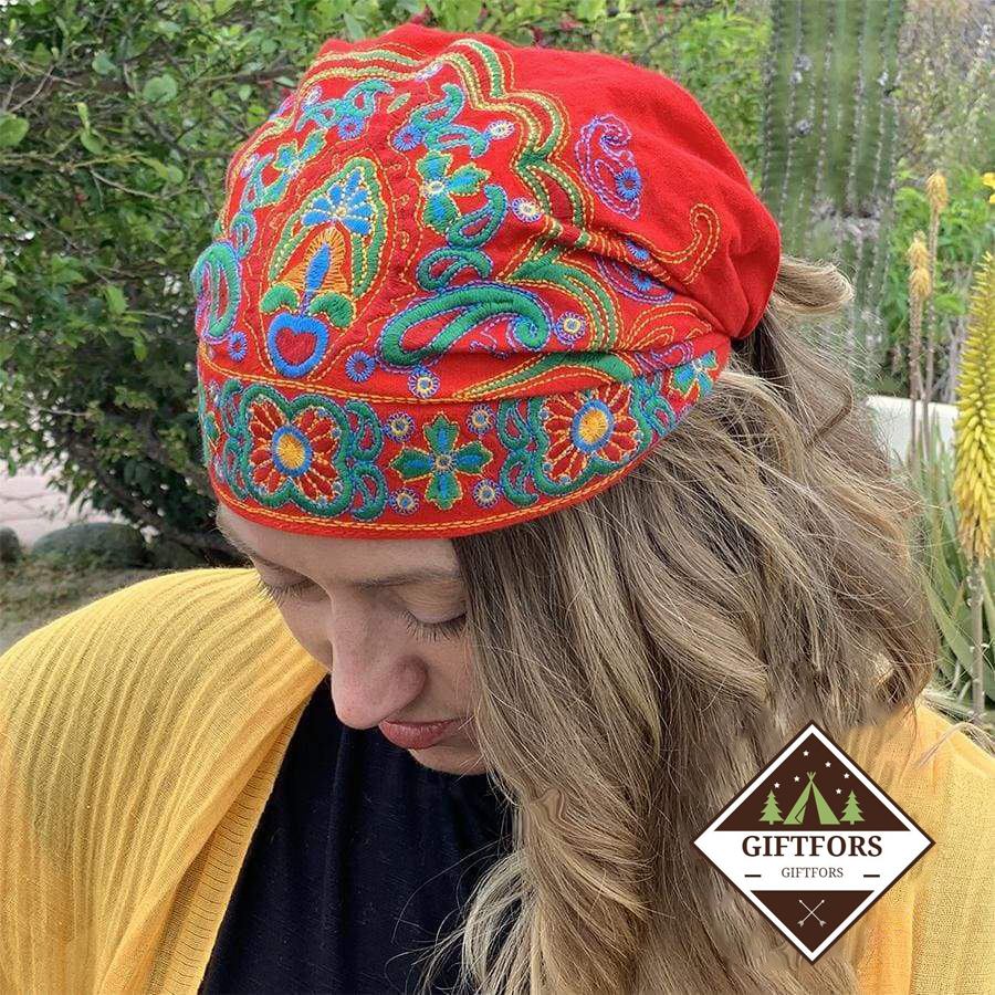 Embroidered Bandana Caps